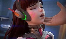 Overwatch dva hentai compilation featuring blowjob, doggystyle, and anal sex